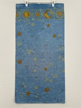 Vintage Springs Industries Celestial Pillowcase Sun Moon Stars Blue 20x36 USA